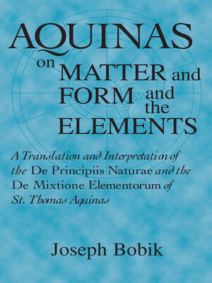 cover image of Aquinas on Matter and Form and the Elements